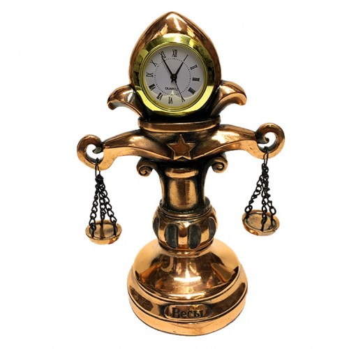 Статуэтка Часы-Знак зодиака Весы 1128, 15 см