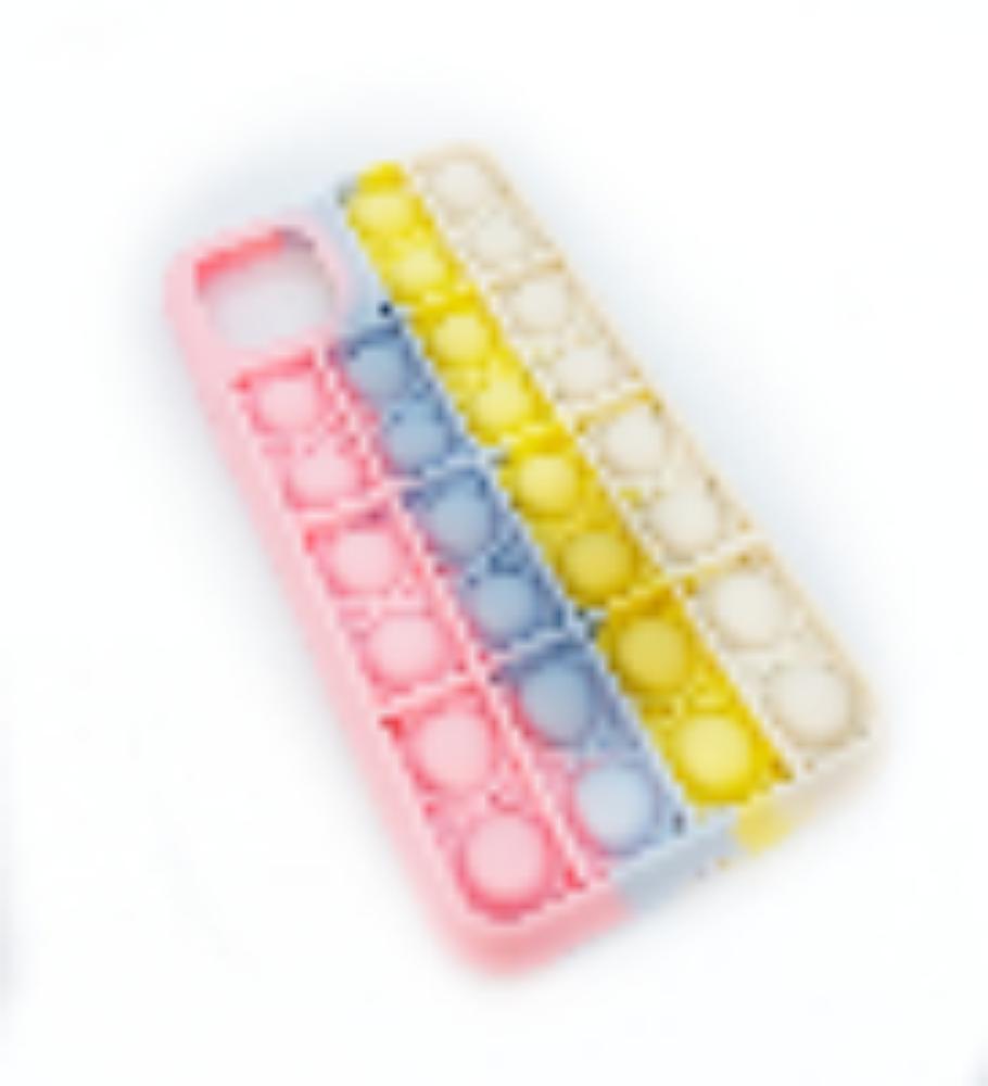 Чехол Pop It на Iphone 11 (розовый, голубой, желтый, белый)