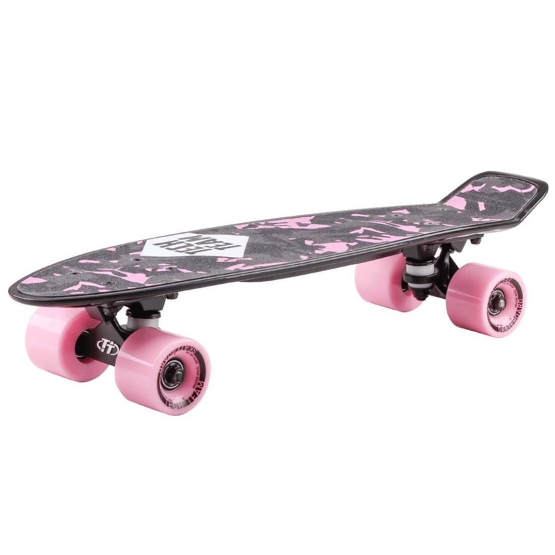 Скейтборд Круизер Tech Team Kiwi 22 чёрно-розовый