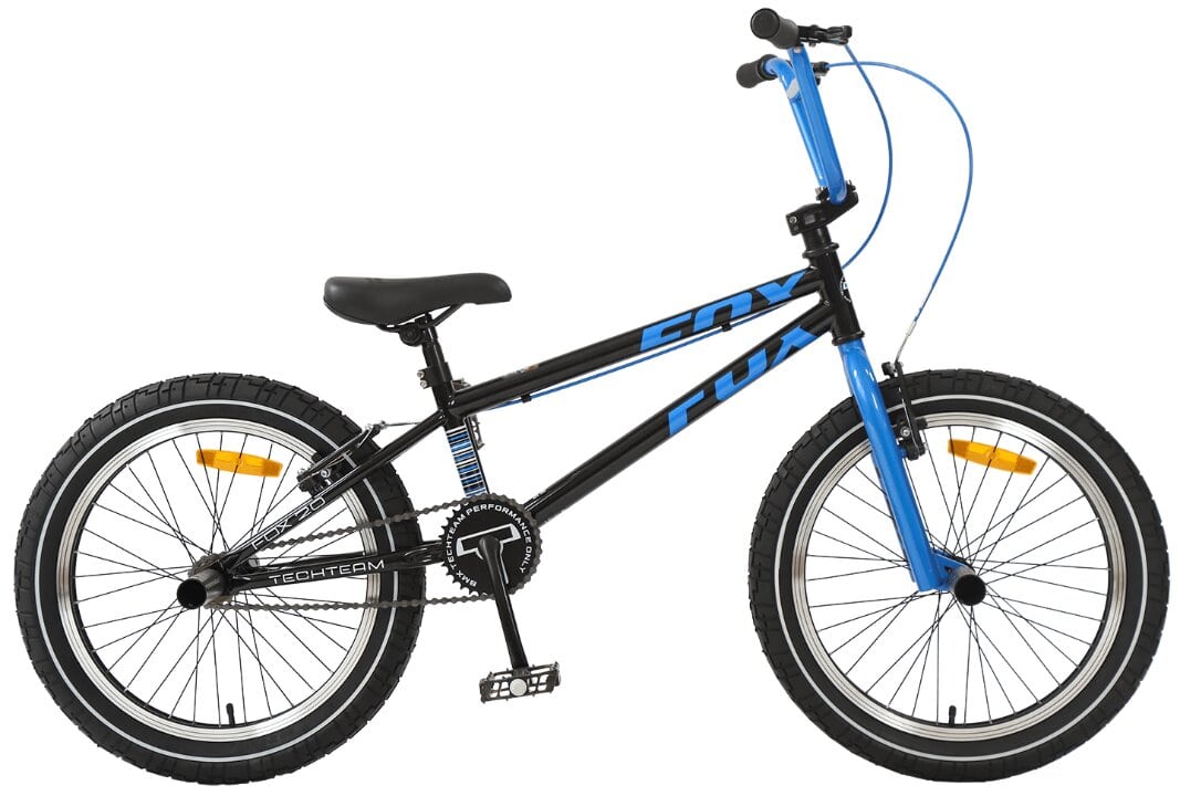 Велосипед трюковый 20 BMX Tech Team FOX 20 2020 (черно-синий)
