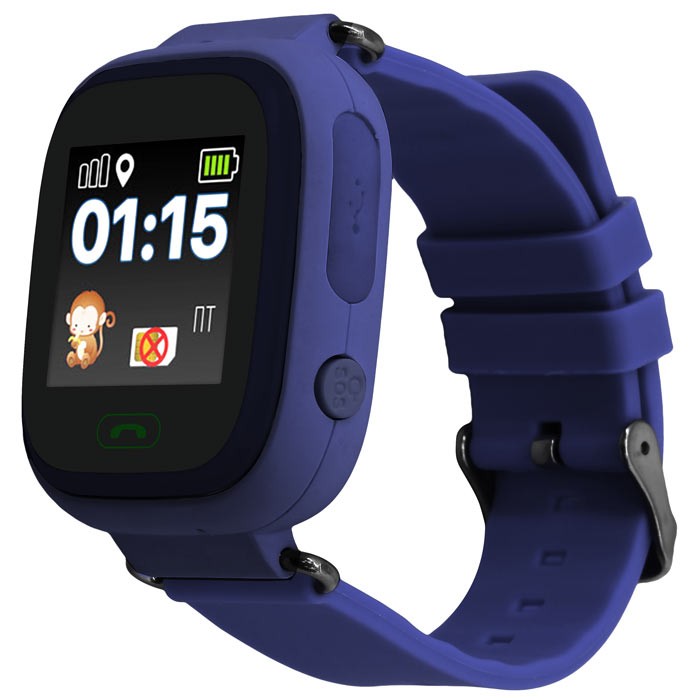 Детские часы Smart Baby Watch Q80 темно-синие с GPS трекером
