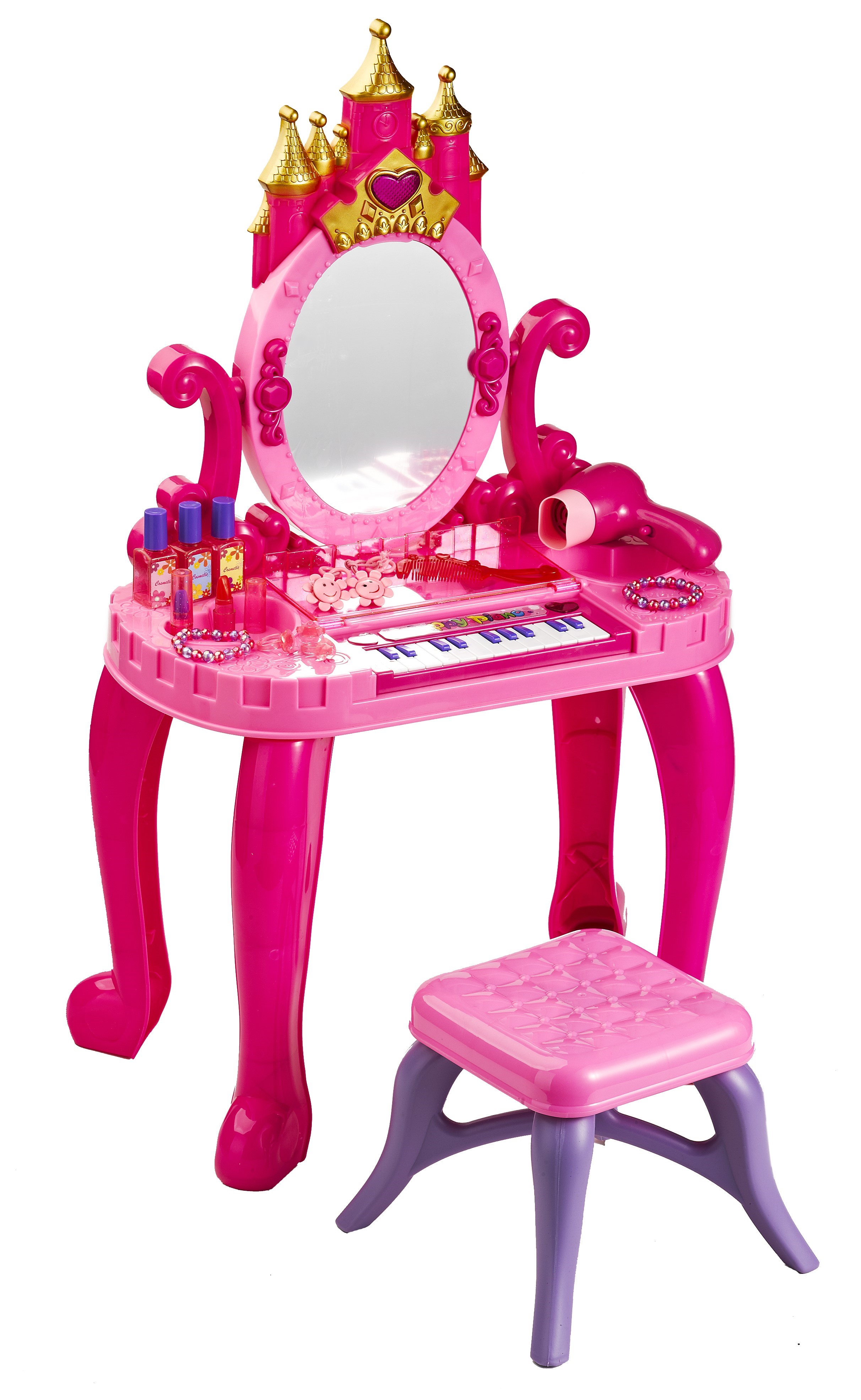 Туалетный столик-пианино Piano Vanity с зеркалом и аксессуарами 661-36 (свет, звук)